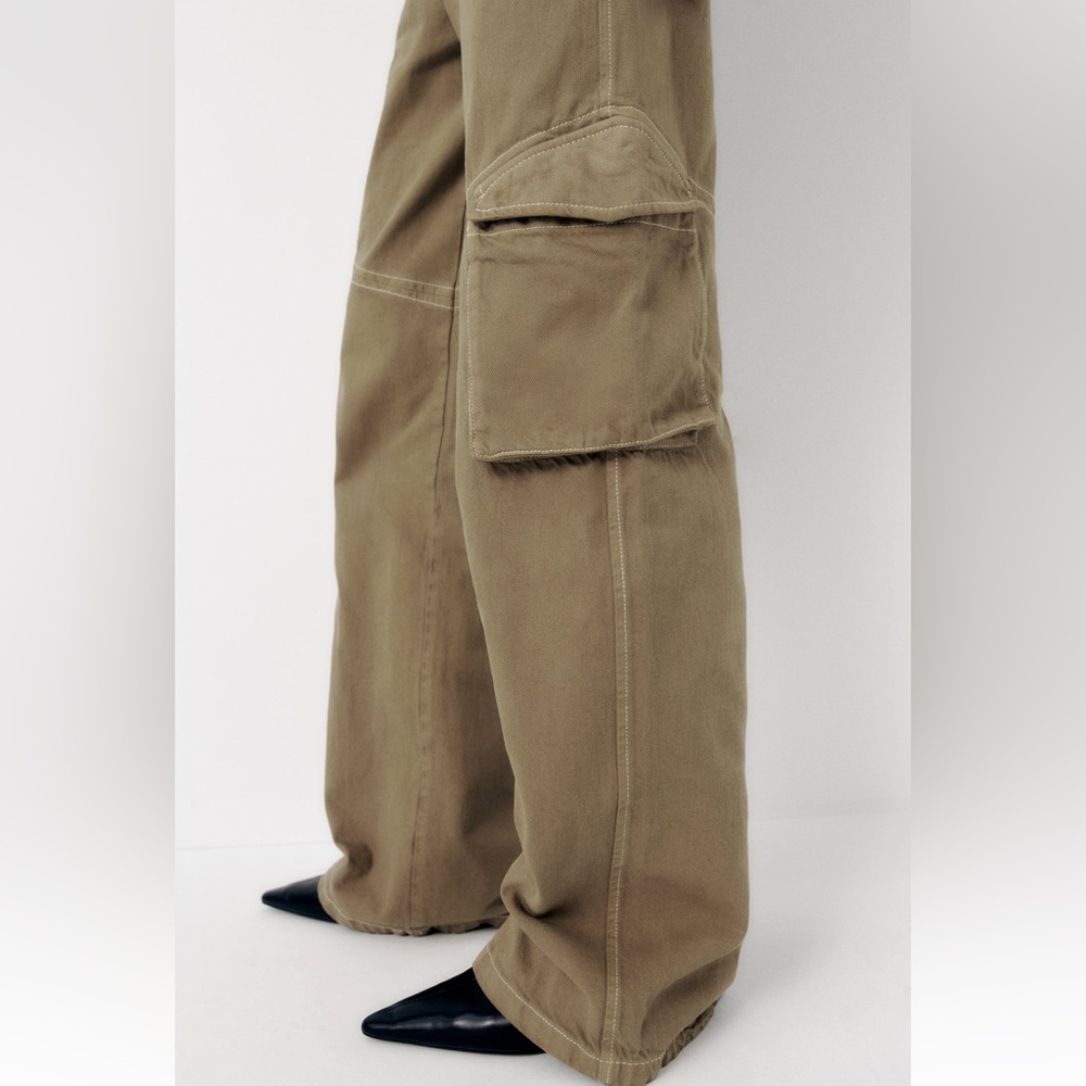 ZARA FULL LENGTH CARGO PANTS - Picture 6 of 14